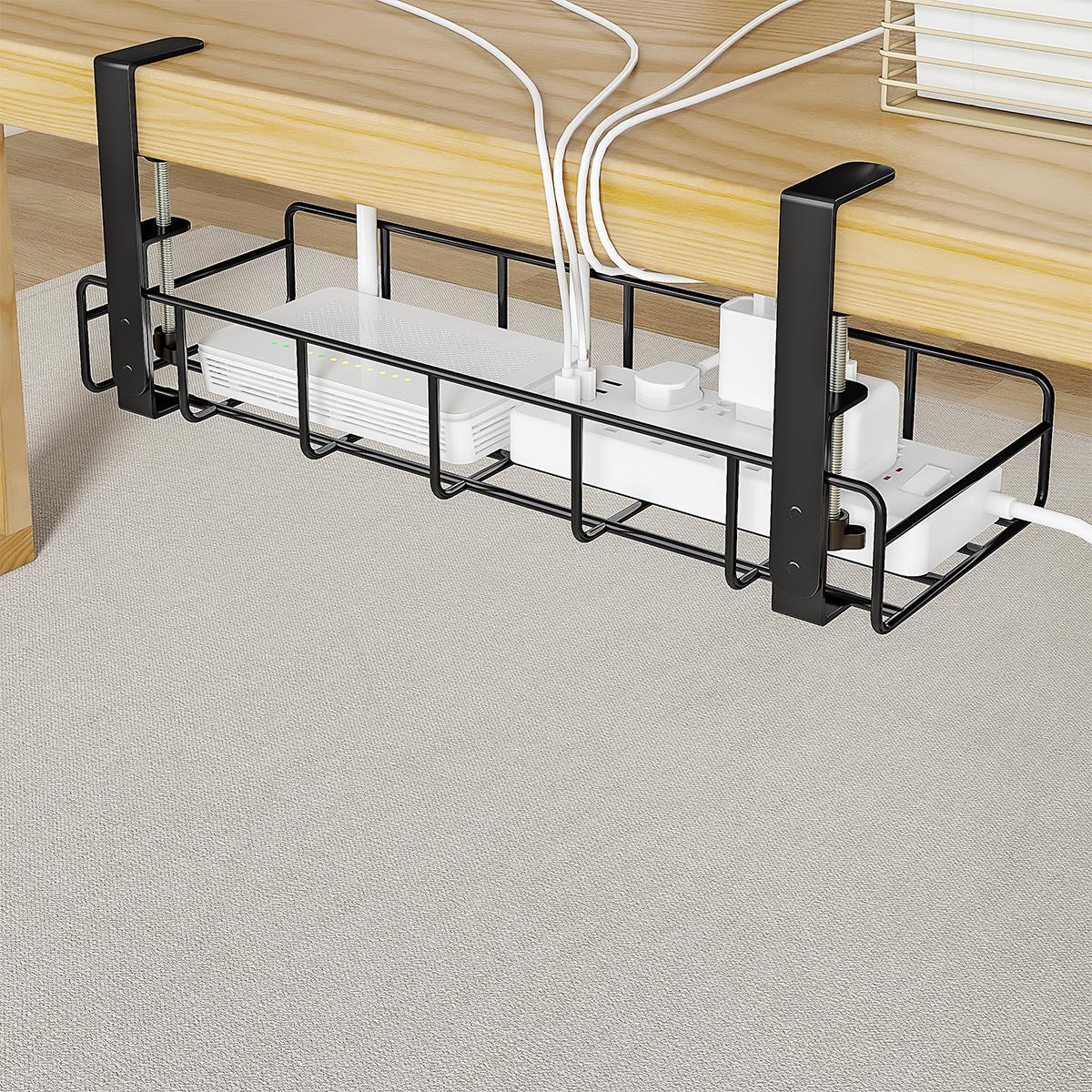 Desk Setup No Computer - 책상 아래 케이블 정리 트레이, 금속