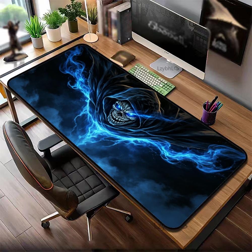 Desk Setup Blue - 신비로운 블루 라이트닝 고스트 스켈레톤 아트