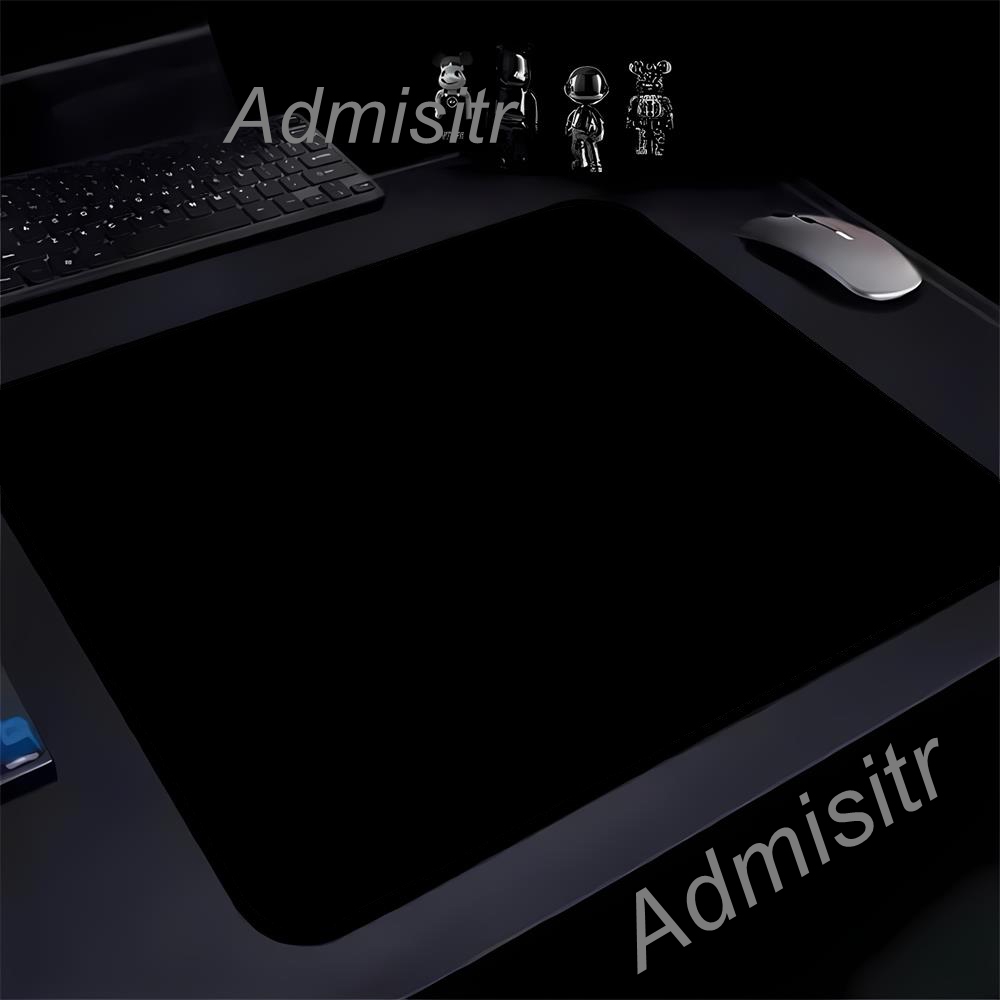 Desk Setup Black - 45X40 대형 블랙 마우스 패드 심플