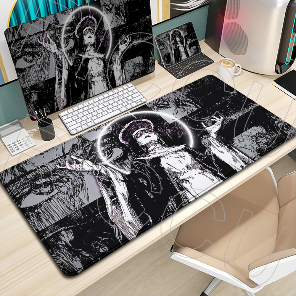 Desk Setup Black - 애니메이션 소녀 블랙 다크 스타일 수녀