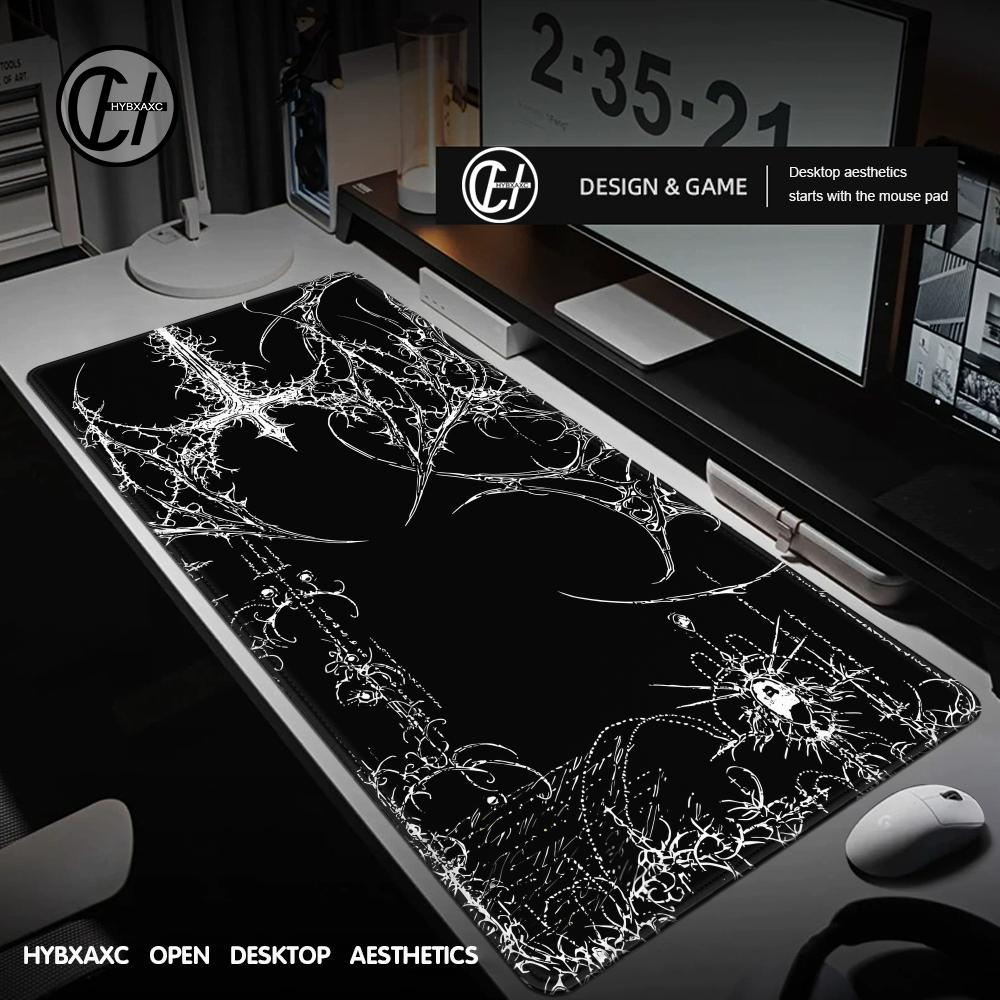 블랙 화이트 사이버시길리즘 데스크매트 고딕 센티피드 에 - Desk Setup Black 리뷰 및 가격