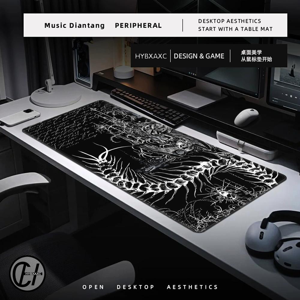 블랙 화이트 사이버시길리즘 데스크매트 고딕 센티피드 에 - Desk Setup Black 리뷰 및 가격