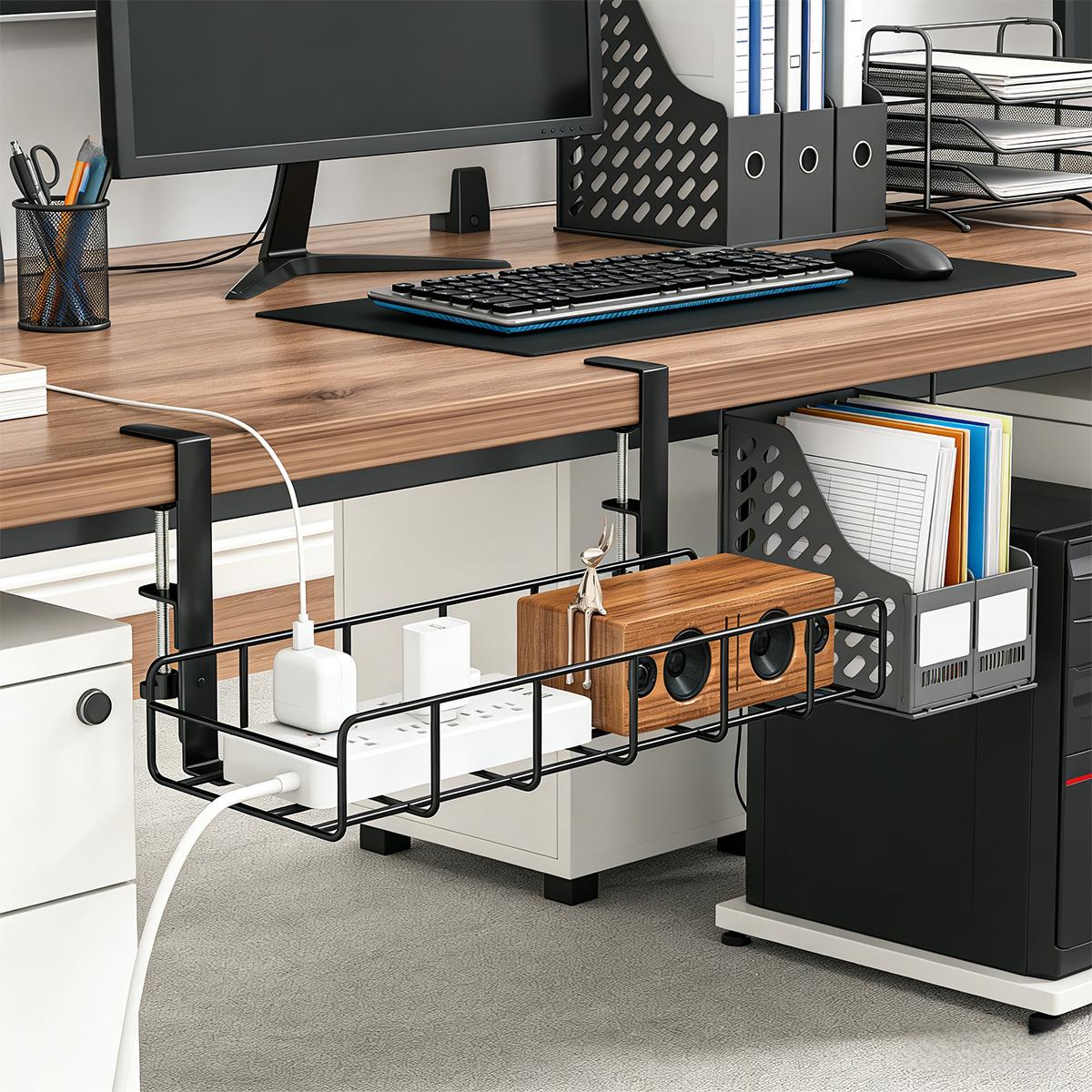책상 아래 케이블 정리 트레이, 금속 코드 정리함, 클 - Desk Setup No Computer 리뷰 및 가격