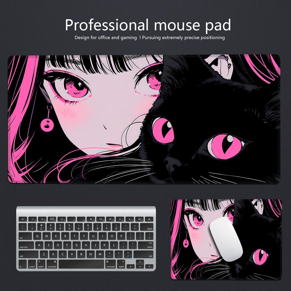 게임용 마우스 패드 애니메이션 검은 고양이 눈 설정 게 - Desk Setup Gadgets 리뷰 및 가격