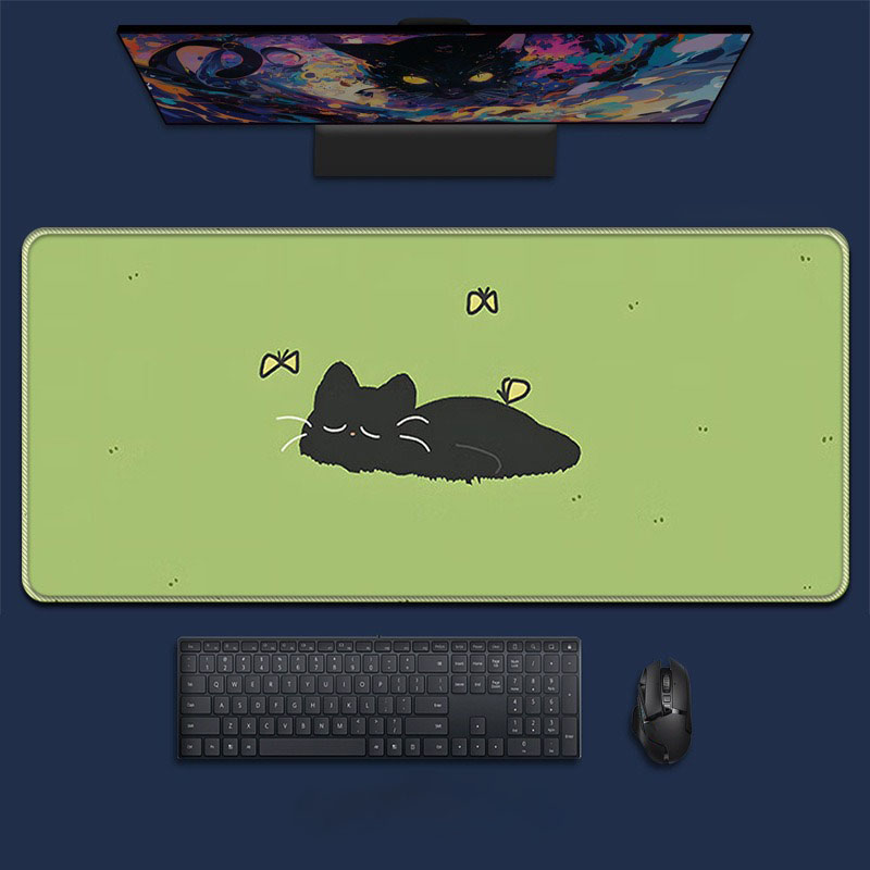 애니메이션 소녀 숲 풍경 대형 게임용 마우스 패드 녹색 - Desk Setup Natural 리뷰 및 가격