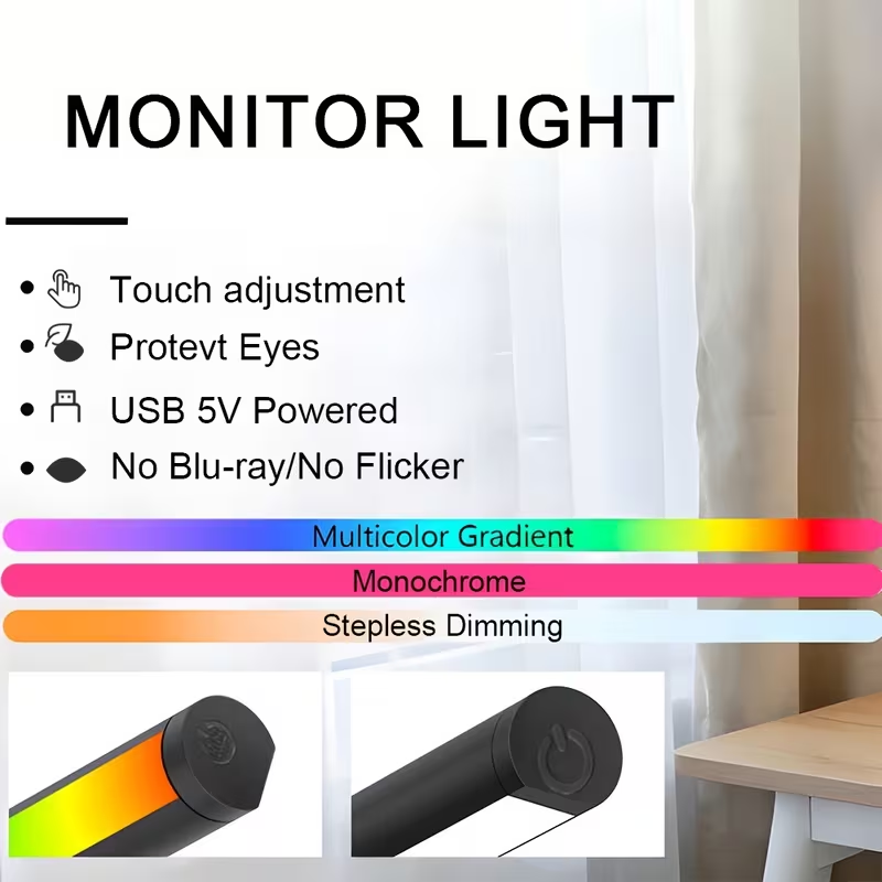LED 모니터 라이트 바 30cm 40cm 컴퓨터 모니 - Desk Setup No Computer 리뷰 및 가격