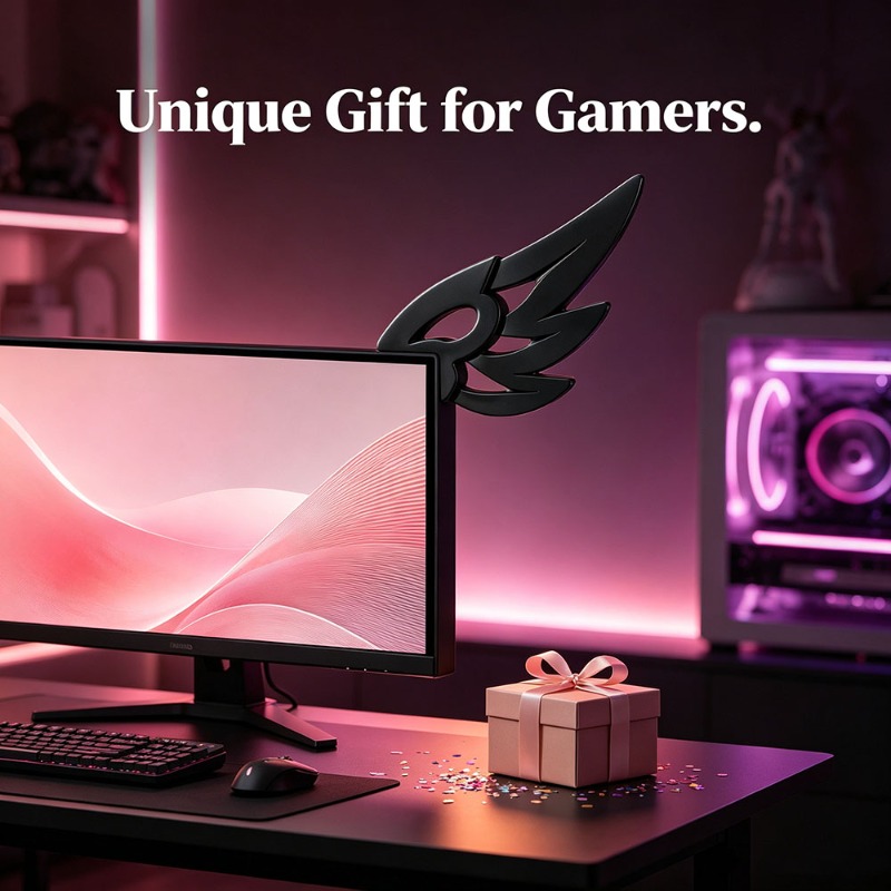 귀여운 3D 날개 모양 컴퓨터 모니터 장식, 미적 감각 - Desk Setup Gadgets 리뷰 및 가격