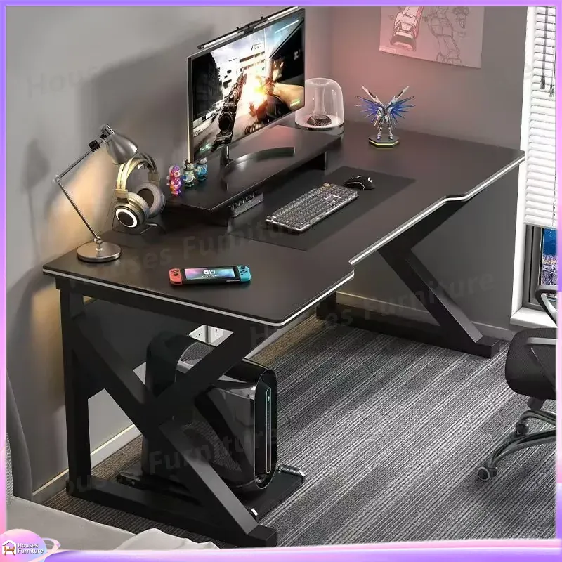 카페 메탈 게이밍 데스크 블랙 MDF 컴퓨터 테이블(P - Desk Setup Black 리뷰 및 가격