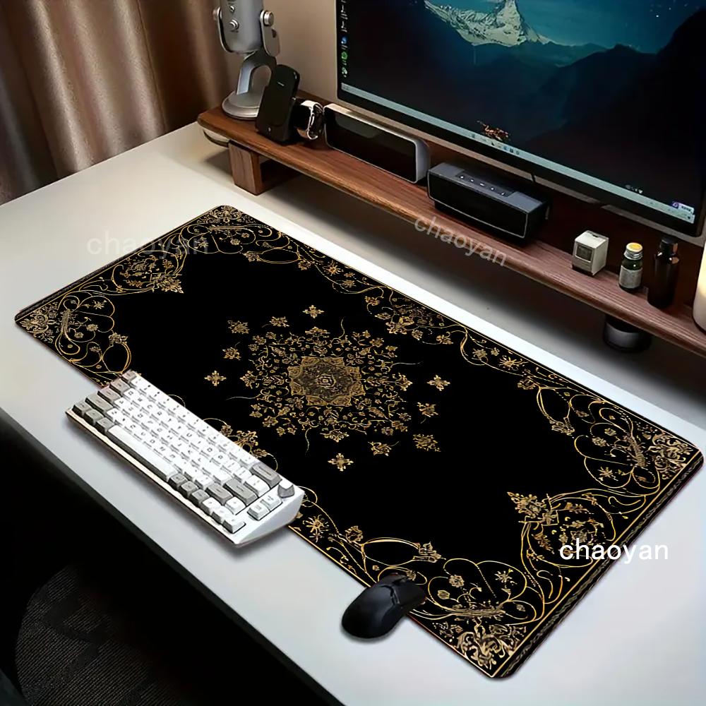 새로운 블랙 페르시안 카펫 신비한 레트로 마우스 패드  - Desk Setup Black 리뷰 및 가격