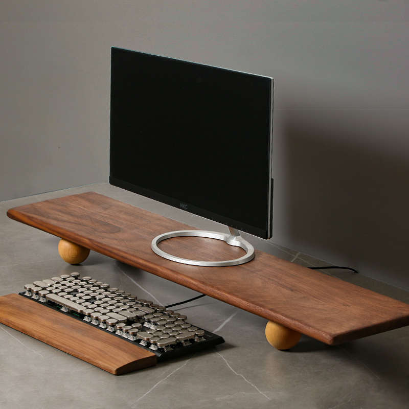 천연 나무 데스크탑 라이저 듀얼 모니터 스탠드(보관 트 - Desk Setup Natural 리뷰 및 가격
