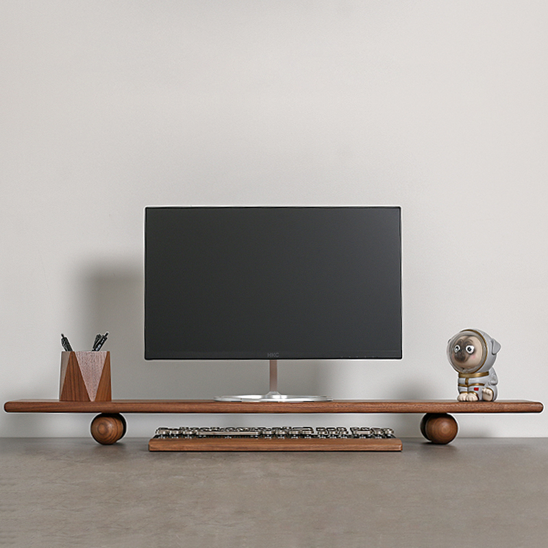 천연 나무 데스크탑 라이저 듀얼 모니터 스탠드(보관 트 - Desk Setup Natural 리뷰 및 가격