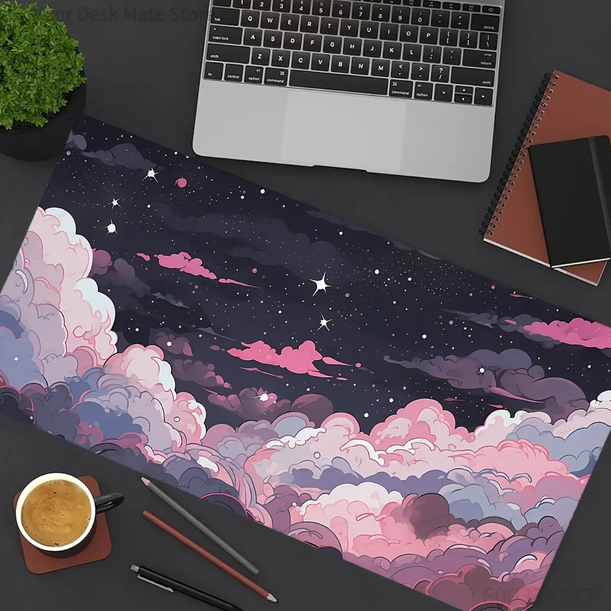 귀여운 핑크 퍼플 애니메이션 고무 마우스 패드, 미끄럼 - Desk Setup Anime 리뷰 및 가격