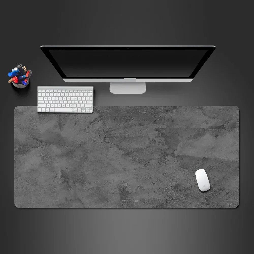 대형 데스크탑 매트 - 프리미엄 그레이 심플 마우스 패 - Desk Setup Anime 리뷰 및 가격