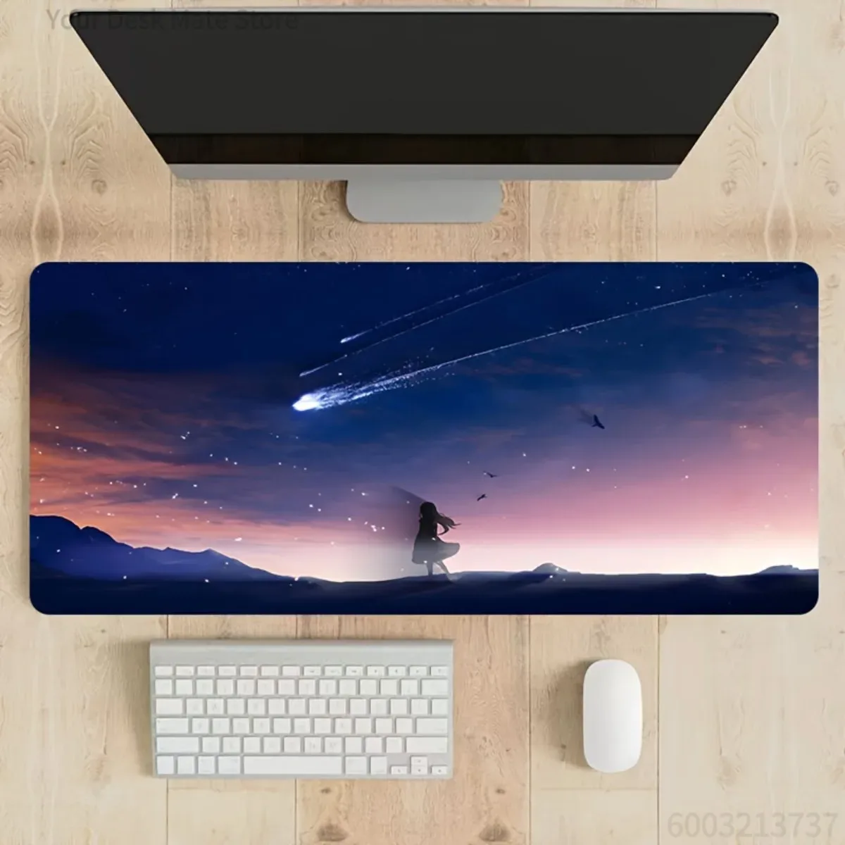 1pc 고무 다용도 데스크 매트 메테오 걸 애니메이션  - Desk Setup Anime 리뷰 및 가격