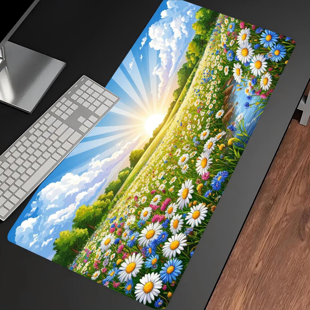 내추럴 데이지 메도우 대형 확장형 게이밍 마우스 패드  - Desk Setup Natural 리뷰 및 가격