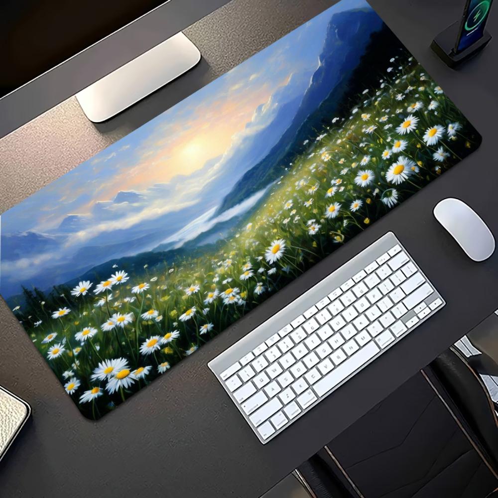 내추럴 데이지 메도우 대형 확장형 게이밍 마우스 패드  - Desk Setup Natural 리뷰 및 가격