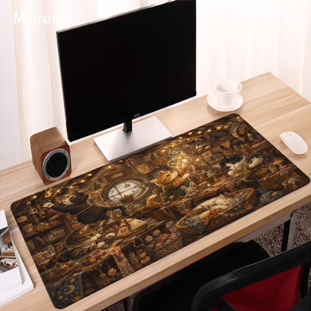 고양이 마우스 패드 침실 연구용 미끄럼 방지 데스크 매 - Desk Setup Bedroom 리뷰 및 가격