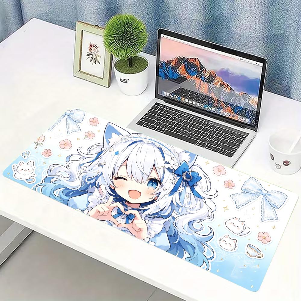 귀여운 네코 애니메이션 소녀 대형 확장 게이밍 마우스  - Desk Setup Anime 리뷰 및 가격