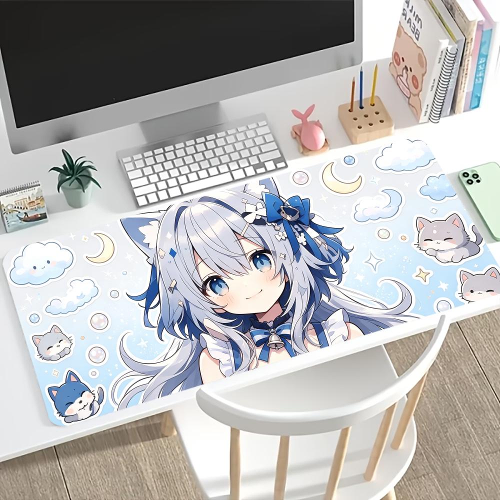 귀여운 네코 애니메이션 소녀 대형 확장 게이밍 마우스  - Desk Setup Anime 리뷰 및 가격