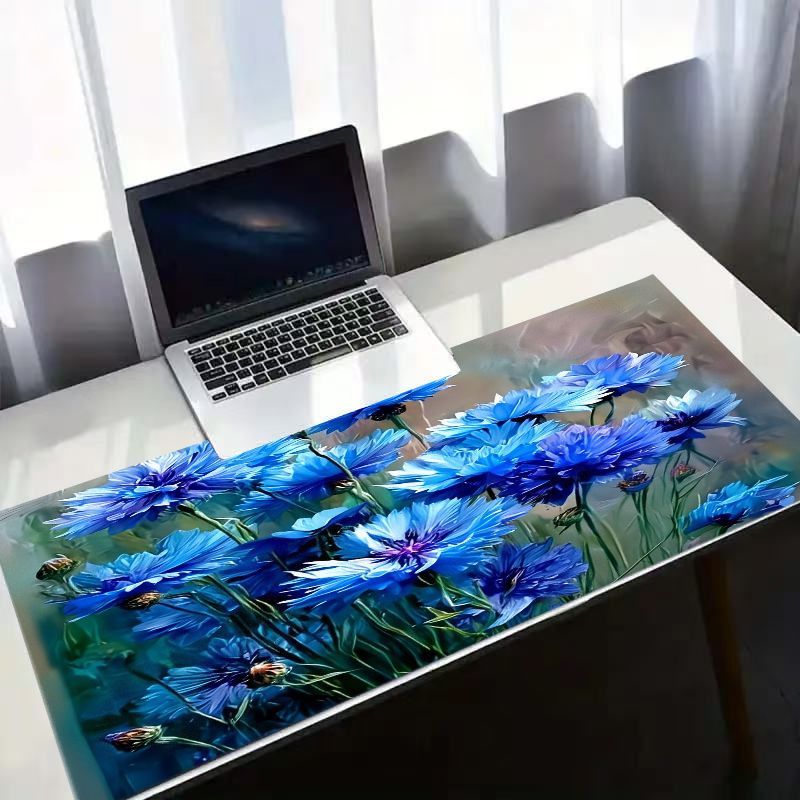 브랜드 블루 콘플라워 마우스 패드 대형 철제 데스크 매 - Desk Setup Natural 리뷰 및 가격