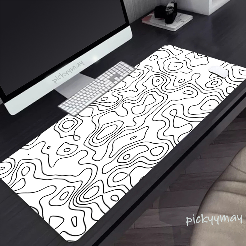 흑백 대형 마우스 패드 100x50cm 컴퓨터 마우스  - Desk Setup Black 리뷰 및 가격