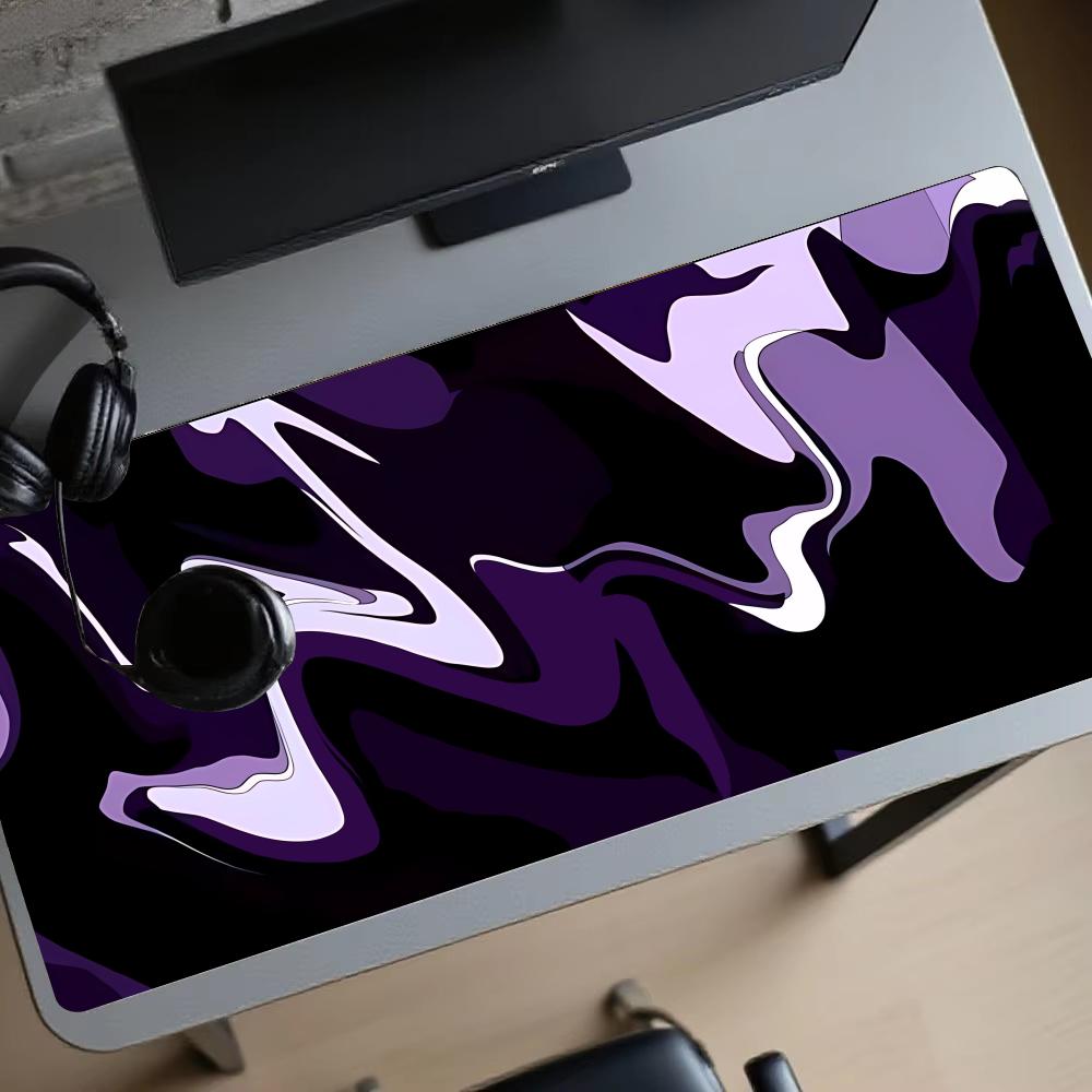 플레이매트 퍼플 블랙 플루이드 마우스 패드 대형 카펫  - Desk Setup Gadgets 리뷰 및 가격