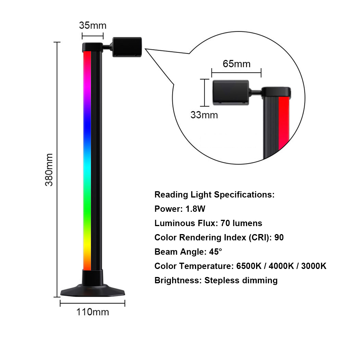 스마트 라이트 바 LED RGB 음악 동기화 앱 제어  - Desk Setup Black 리뷰 및 가격