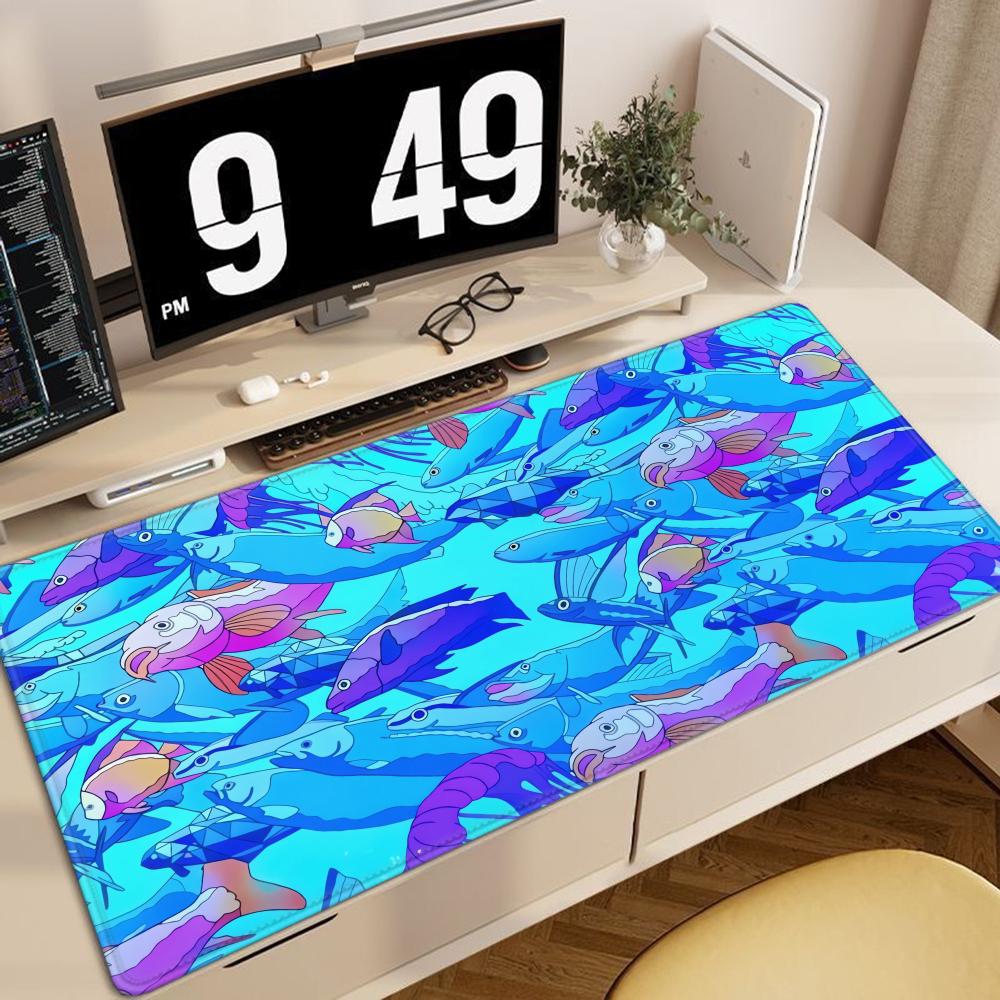 HD 프린팅 물고기 고무 마우스 패드 노트북 사무실 게 - Desk Setup Anime 리뷰 및 가격